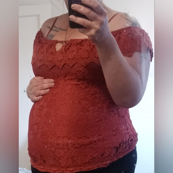 No Boundaries  L Orange Shirt - Picture 2 of 3